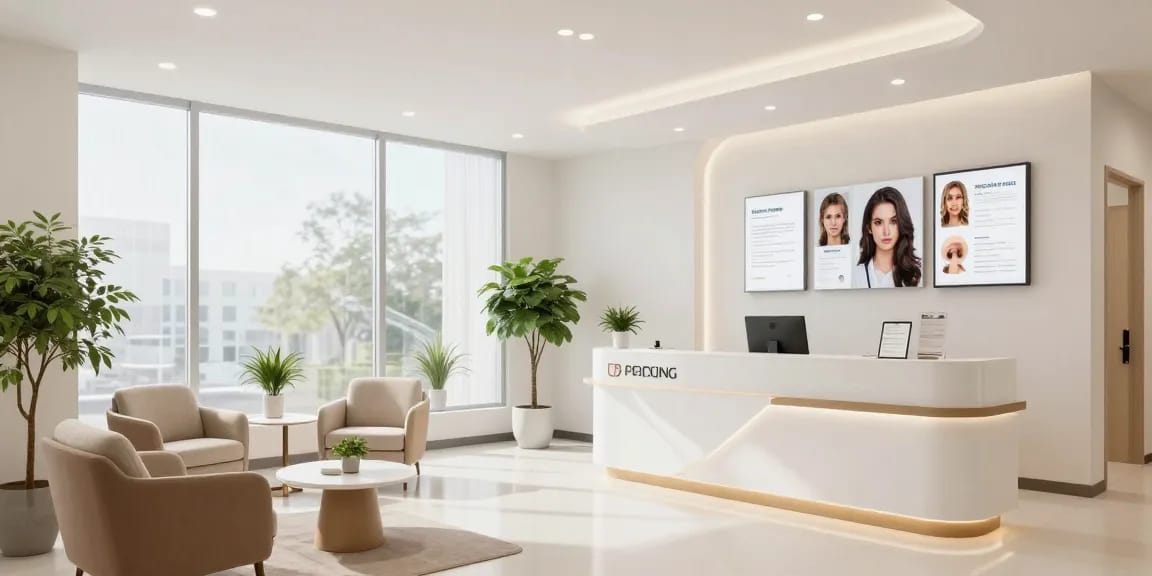 Hair transplant istanbul clinic reception area showcasing quality medical services and patient care in a professional setting.