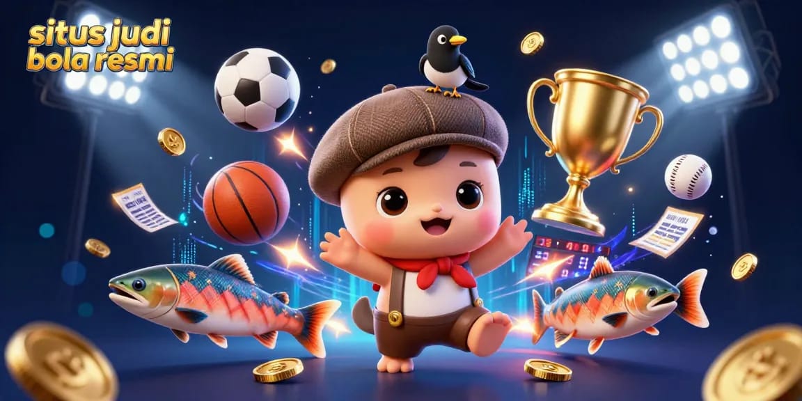 Simplify betting strategies with situs judi bola resmi featuring dynamic sports elements and playful characters.