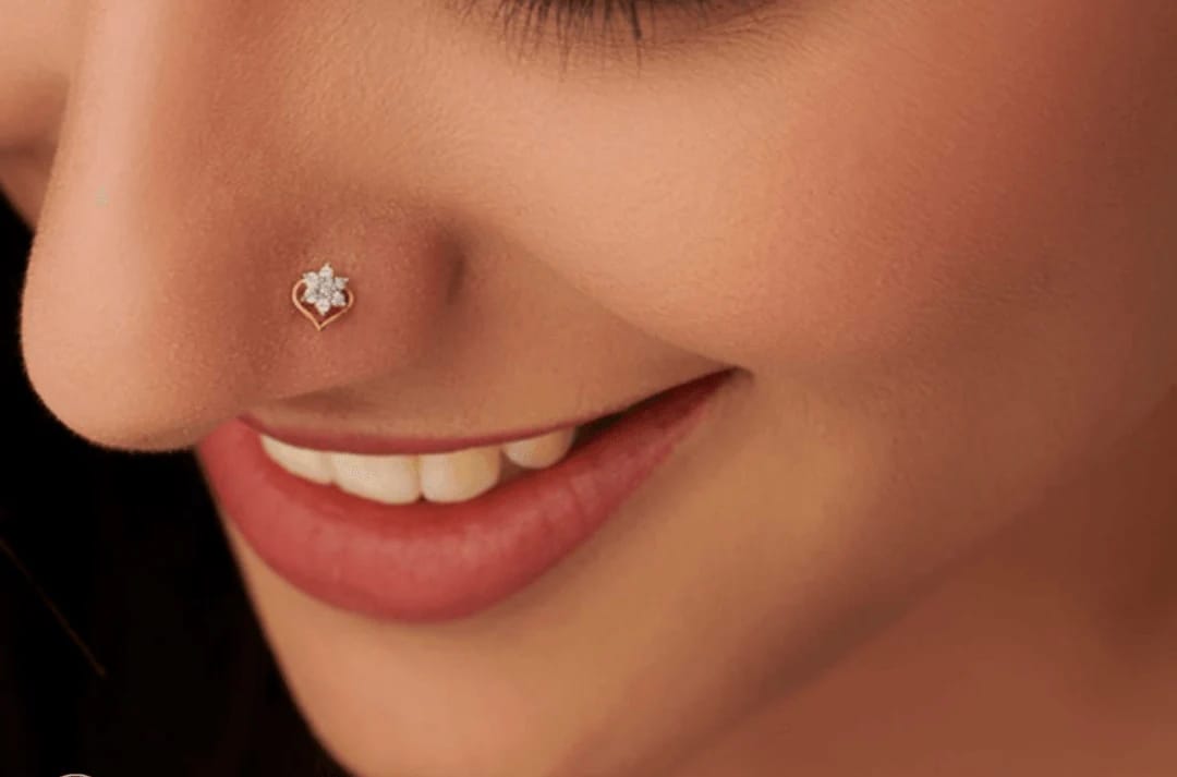 Diamond Nose Ring Sophisticated 18ct Gold & Diamond Sparkle