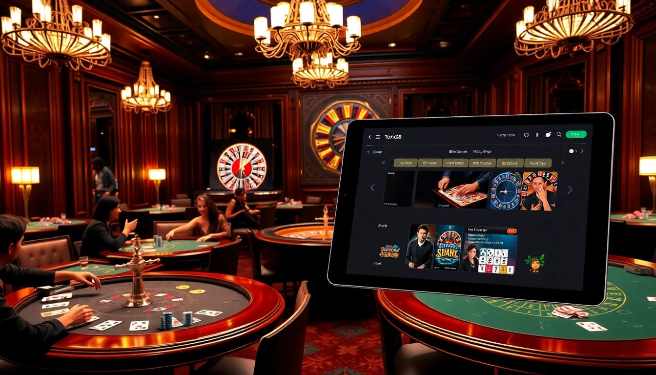 Experience high-stakes action at https://topxx88.com/ with vibrant casino tables and chips.