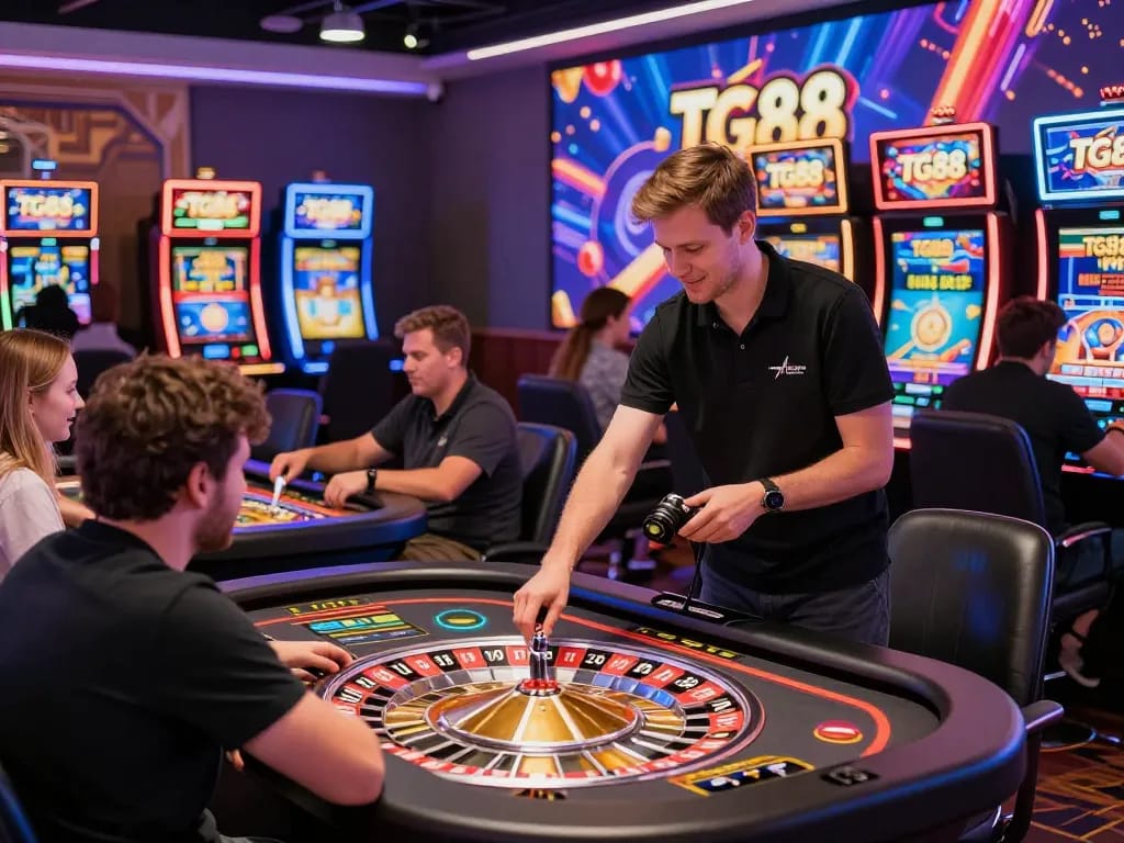 Players enjoying a lively gaming experience at TG88 online casino.