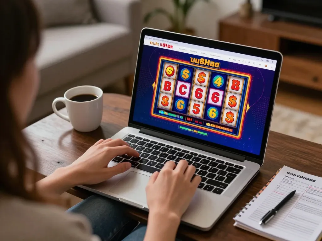 Engaging online casino gameplay on uu88ae platform with vibrant slot machine graphics