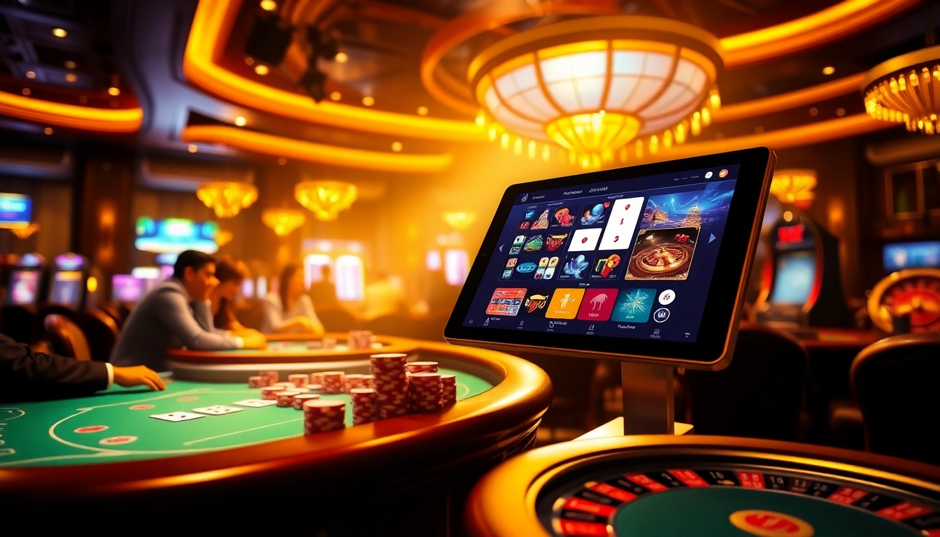 Engaged players enjoying Dominoqiu poker games at a vibrant online casino.