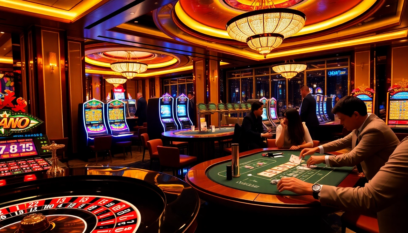 Experience the excitement of NK88 with vibrant tables and thrilling gambling action.