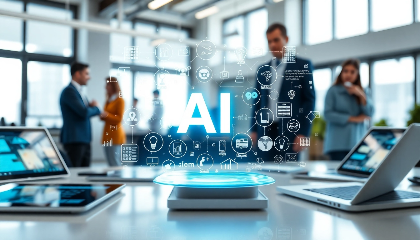 Find AI with AI in a vibrant digital workspace showcasing innovative AI tools.