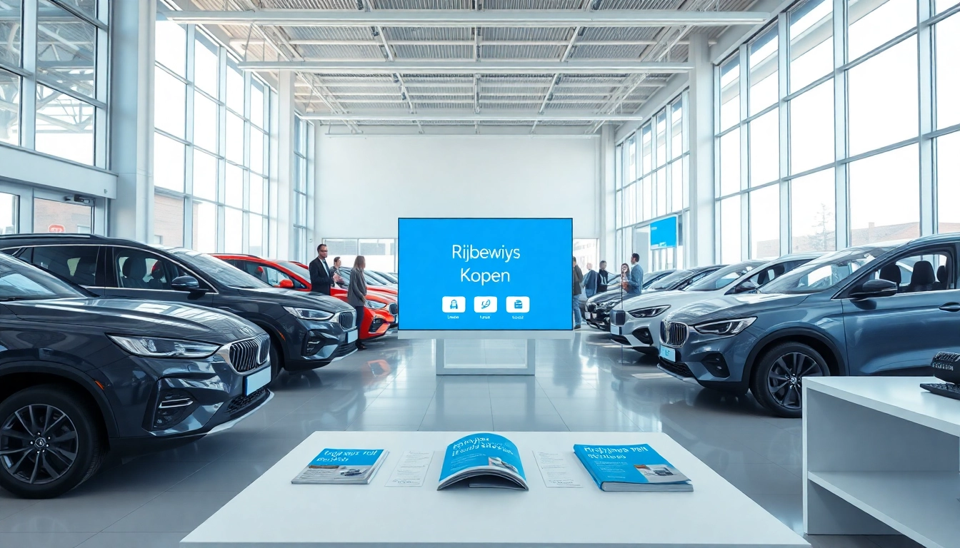 Rijbewijs kopen at a modern car dealership, showcasing a bright and inviting atmosphere.