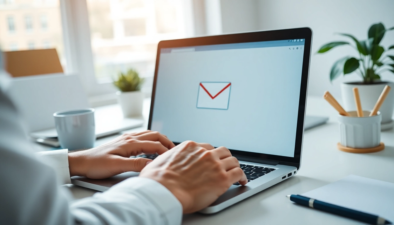 Discover Gmail邮箱下载 features on a laptop in a tidy workspace for improved productivity