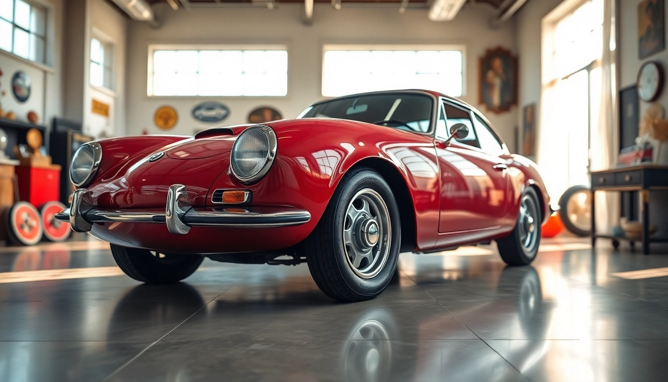 Showcasing classic car Transport with luxurious details and glossy finish in a sophisticated setting