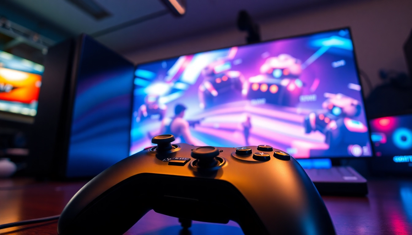 Engage with the vibrant 79king gaming setup, featuring a dynamic console and energetic atmosphere.