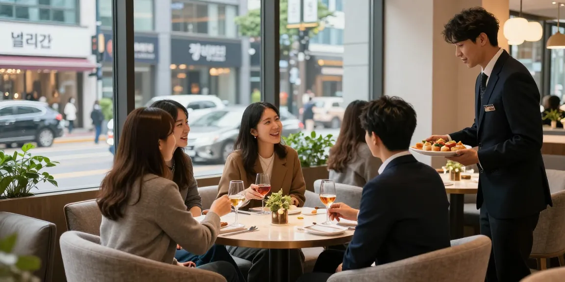 강남쩜오 멀리건에서 친구들과 대화하는 편안한 공간의 모습