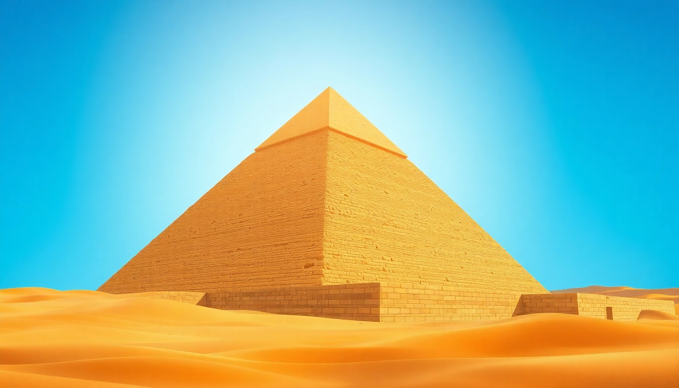 Visual representation of the Great Pyramid at Giza showcasing https://piraminds.com/ and its intricate architecture.