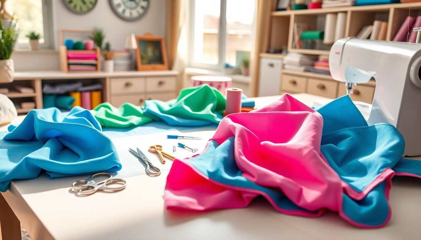 Sewing techniques and fabrics voor naaien beginners Nederland op een georganiseerde tafel