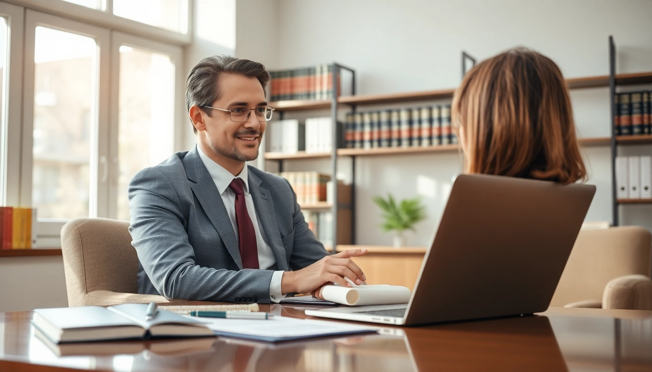 Consultation with a Palm Harbor Divorce Lawyer in a professional setting.