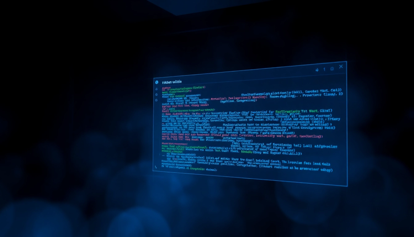 Explore the hidden wiki directory in a mysterious dark web scene with .onion links