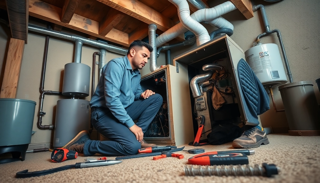 Efficient heating repair in Patterson, NY showcasing expert technician at work.