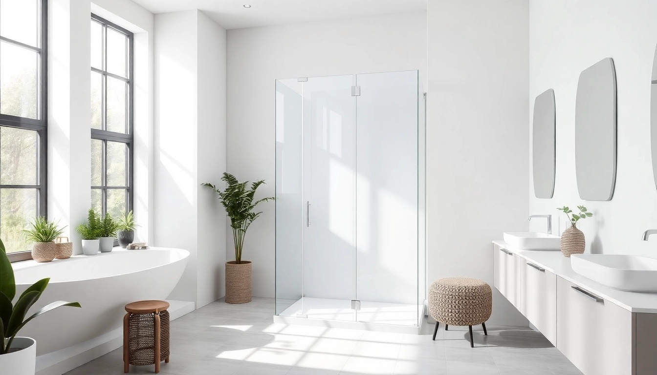 Erleben Sie die Eleganz der Duschwand von sonni sanitär GmbH in einem modernen Badezimmer-Setting.
