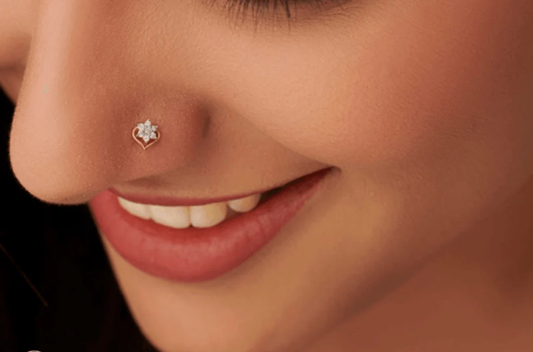 Diamond Nose Ring Sophisticated 18ct Gold & Diamond Sparkle