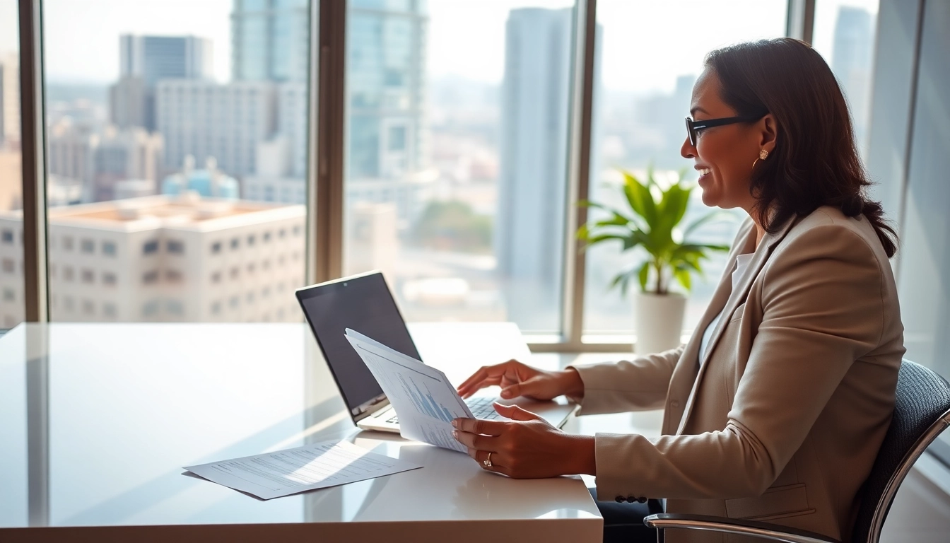 Engaging scene of a Tax Consultant in Kenya advising clients in a modern office setting.