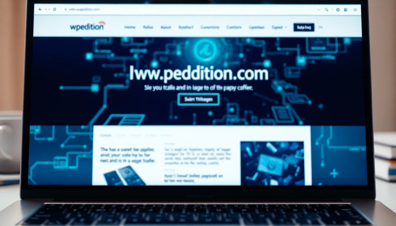 Engaging user interface of https://wpedition.com displayed on a modern laptop, featuring vibrant call-to-action buttons.