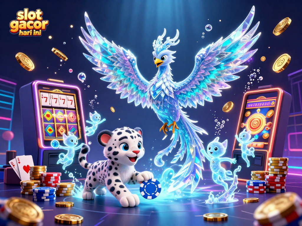 Experience the excitement of slot gacor hari ini with a vibrant 3D casino illustration featuring stunning game elements.