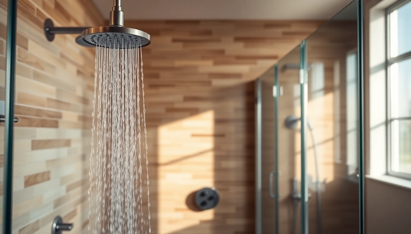 Experience elegant showers with modern fixtures and a stylish design in a luxurious bathroom setting.