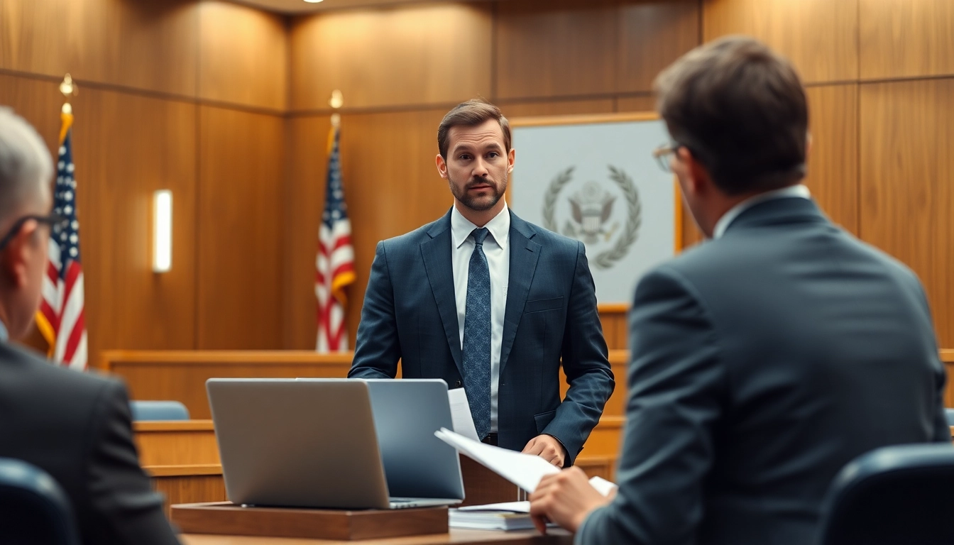 Clearwater truck accident attorney delivering a passionate courtroom presentation.