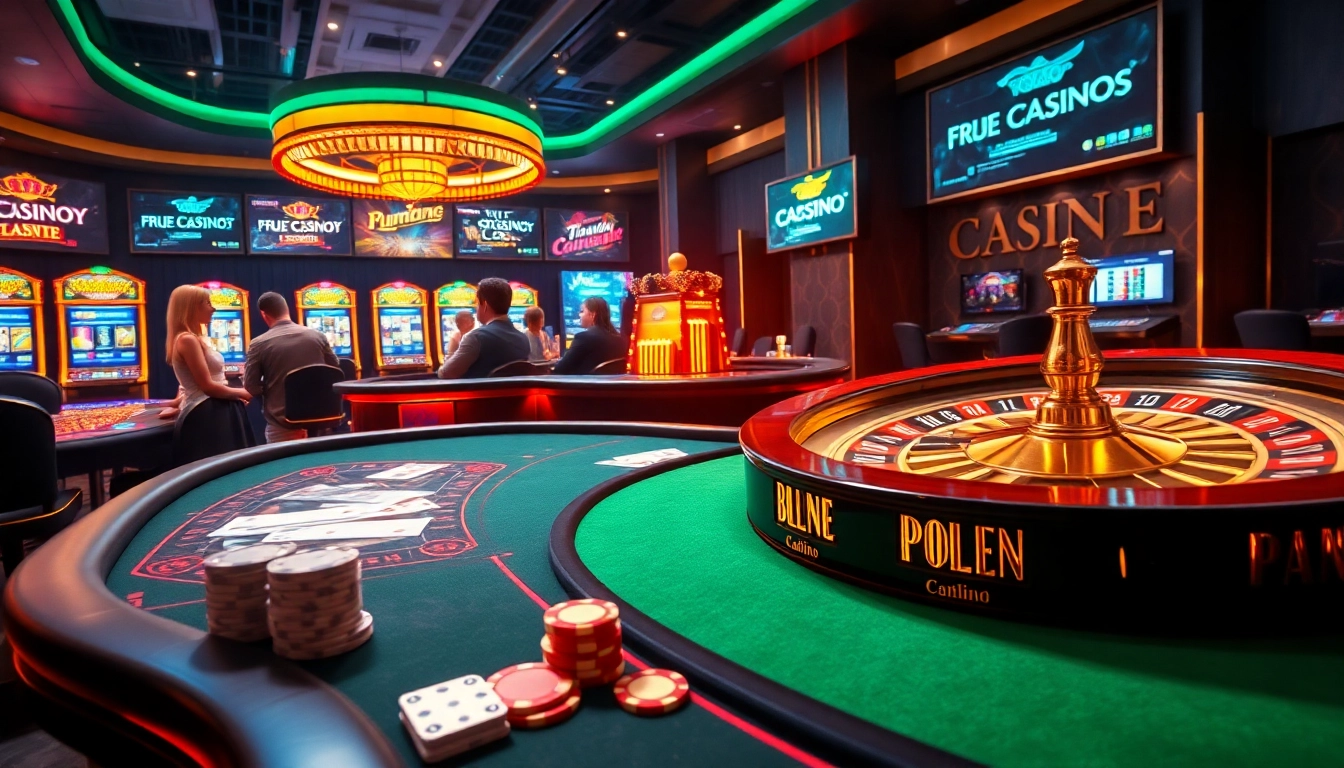 Vivez une expérience de jeu palpitante dans un casino en ligne avec des tables éblouissantes et des machines à sous vibrantes.