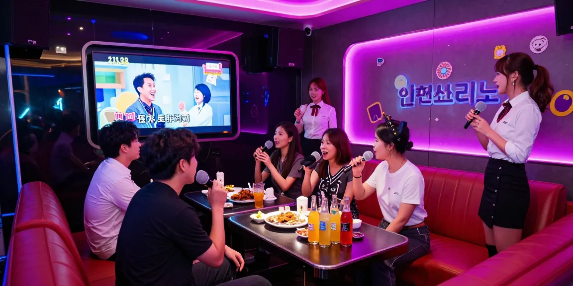 인천쓰리노에서 즐거운 밤을 보내는 손님과 매니저의 모습