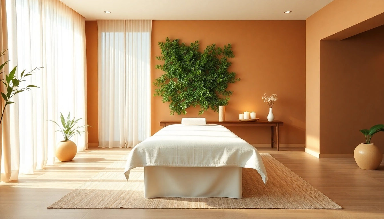 Experience griesbach massage in a tranquil setting with soft lighting and earthy tones.