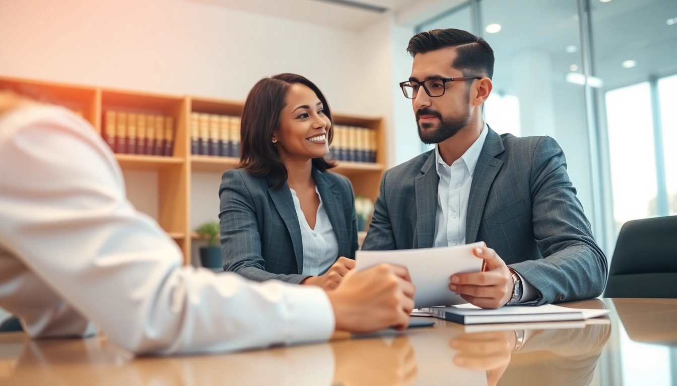 Consulting a client about their case with South Dakota car accident lawyer in a professional office.