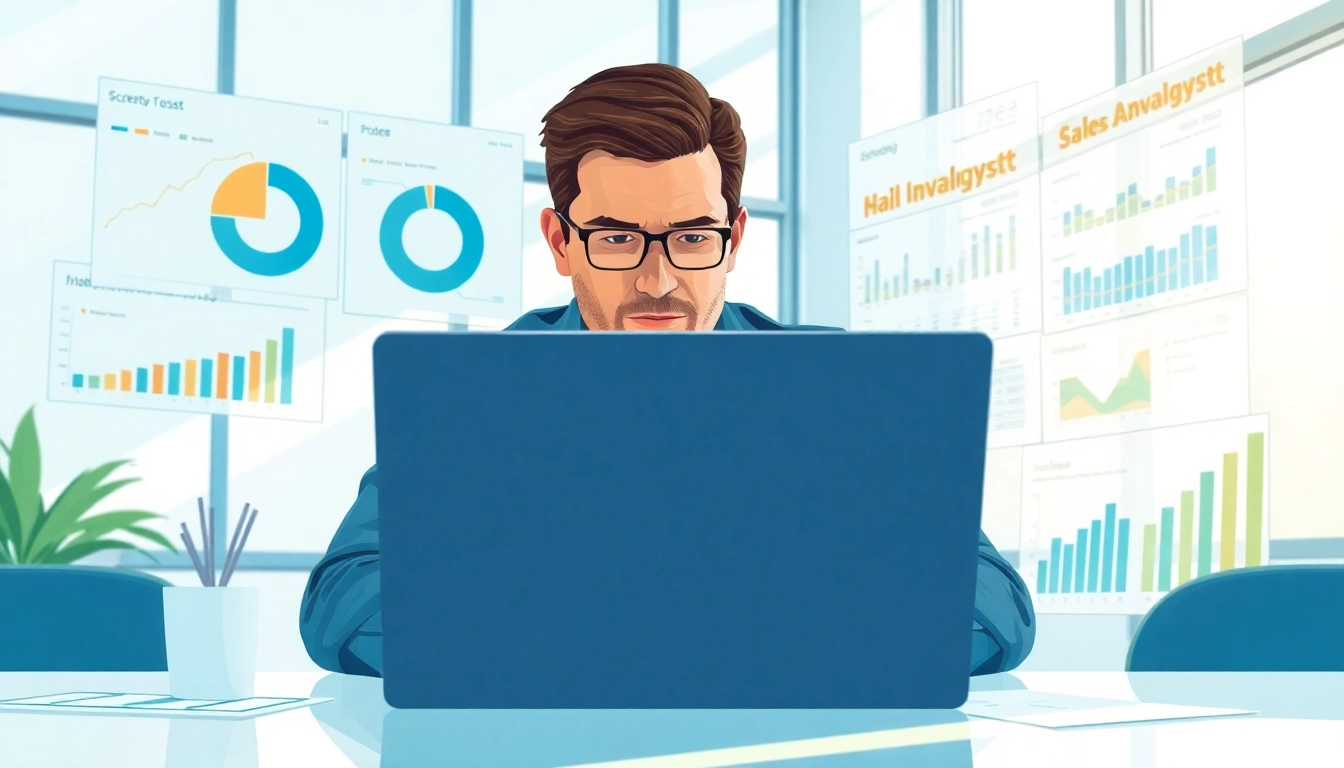 Analyzing sales navigator scraper cost in a modern office setting with charts and graphs.