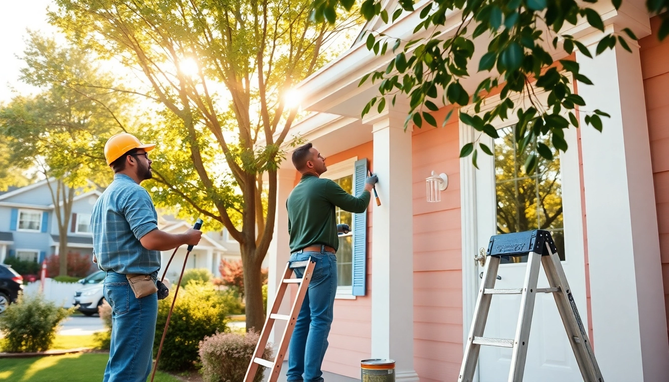 Enhance your home with 33626painters.com: professional painters working on an exterior renovation.