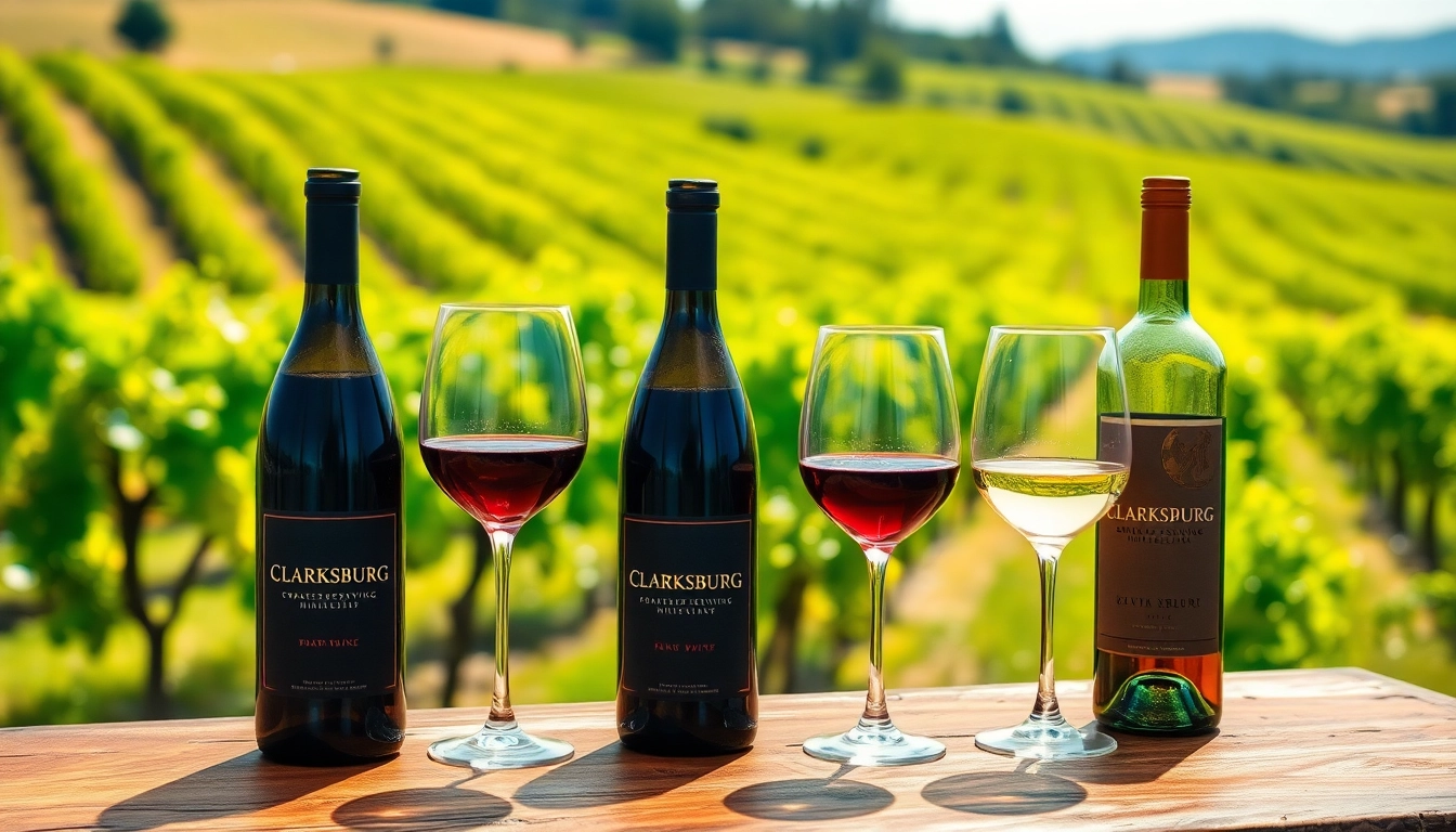 Savoring Clarksburg wines at a scenic vineyard with lush green hills in the background.