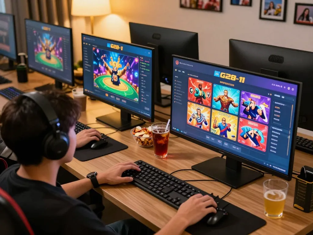 Experience engaging casino gameplay on g28-t1 app in a cozy home setting.