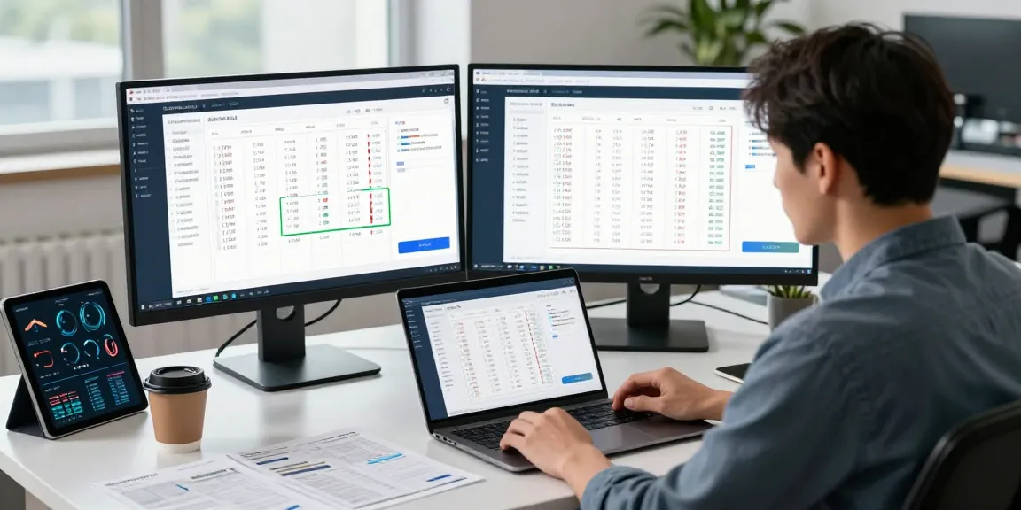 Detect fake receipt analysis using cutting-edge AI technology in a modern office.