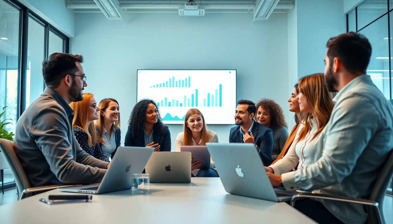 Engage with fractional CMO services team strategizing effectively in a modern office.