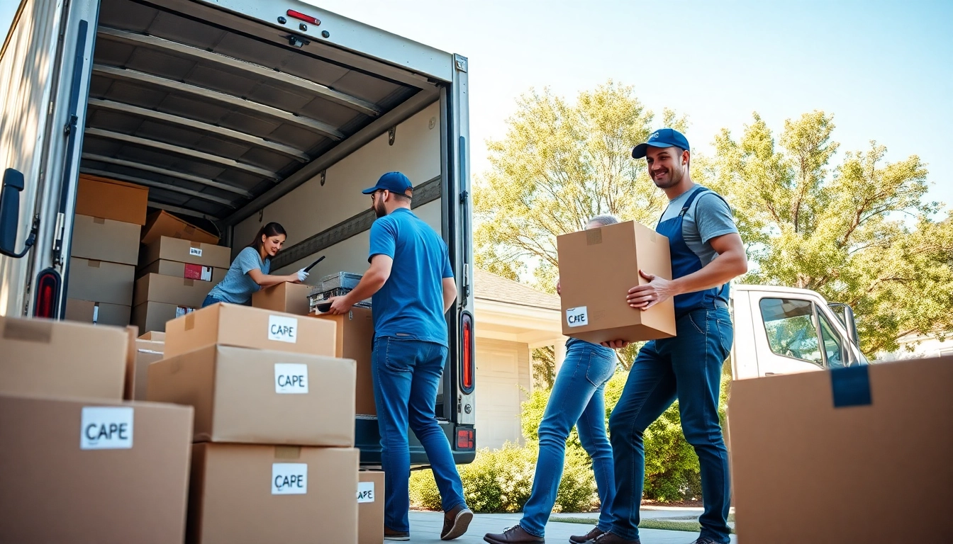 Best moving company in Vancouver team packing furniture and boxes during a bright move.