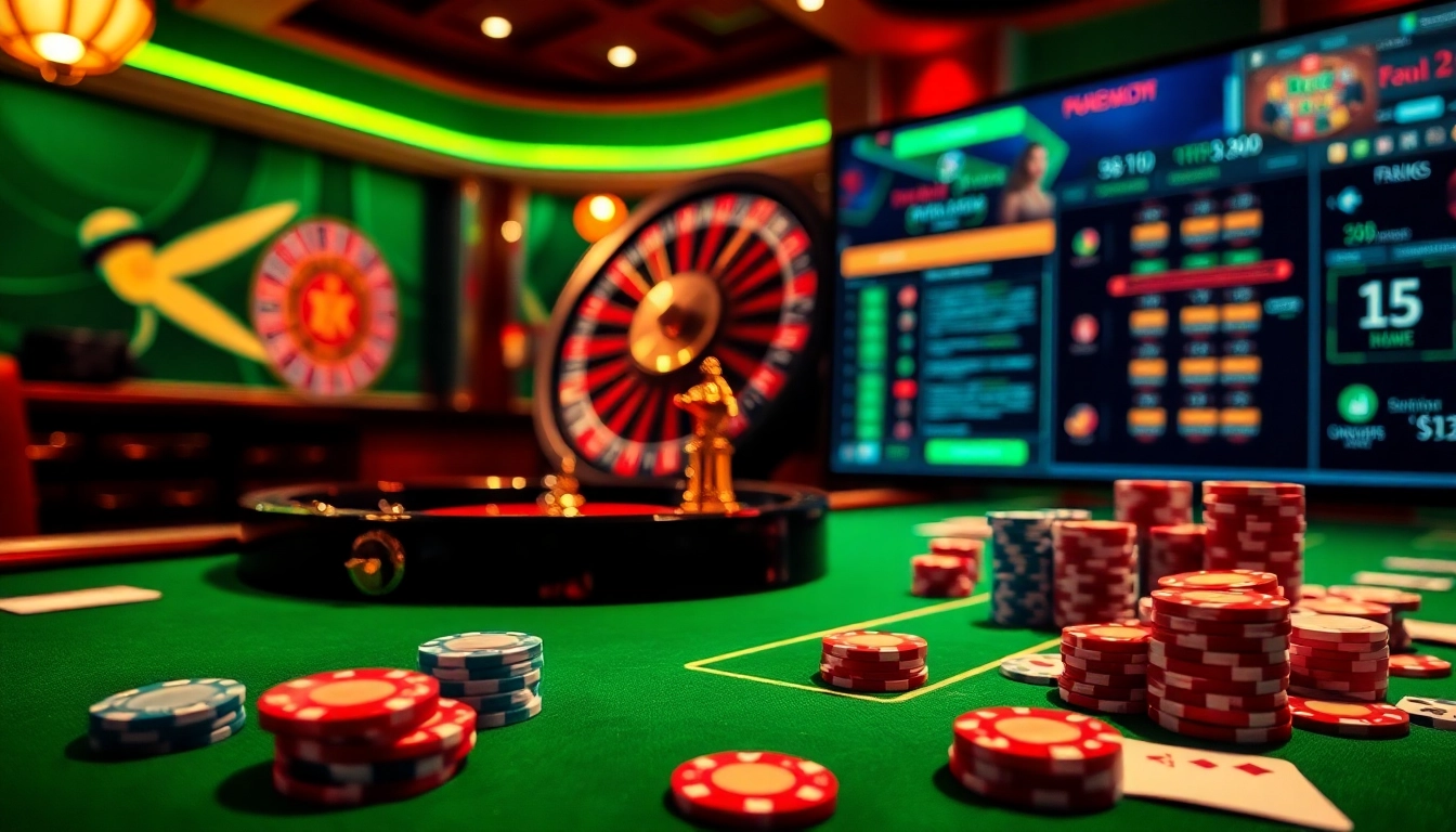 Experience F8 BET gaming excitement at a luxurious casino table with poker chips and cards.