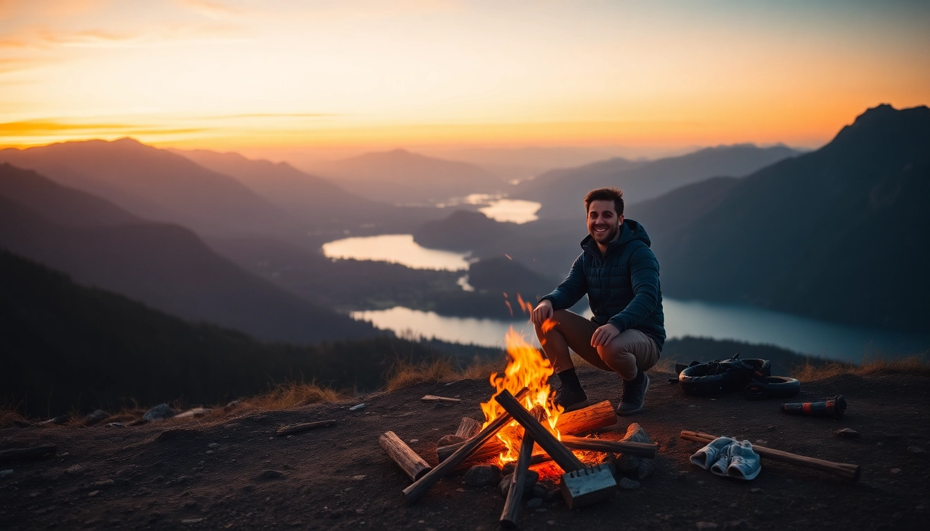 Capturing the joyful camping experience at https://fernweh-abenteuer.de, featuring a couple amidst nature's beauty.