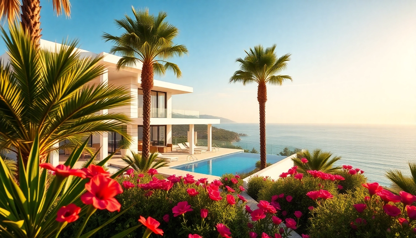 Luxury villa for sale in Alanya, showcasing stunning architecture and Mediterranean views.