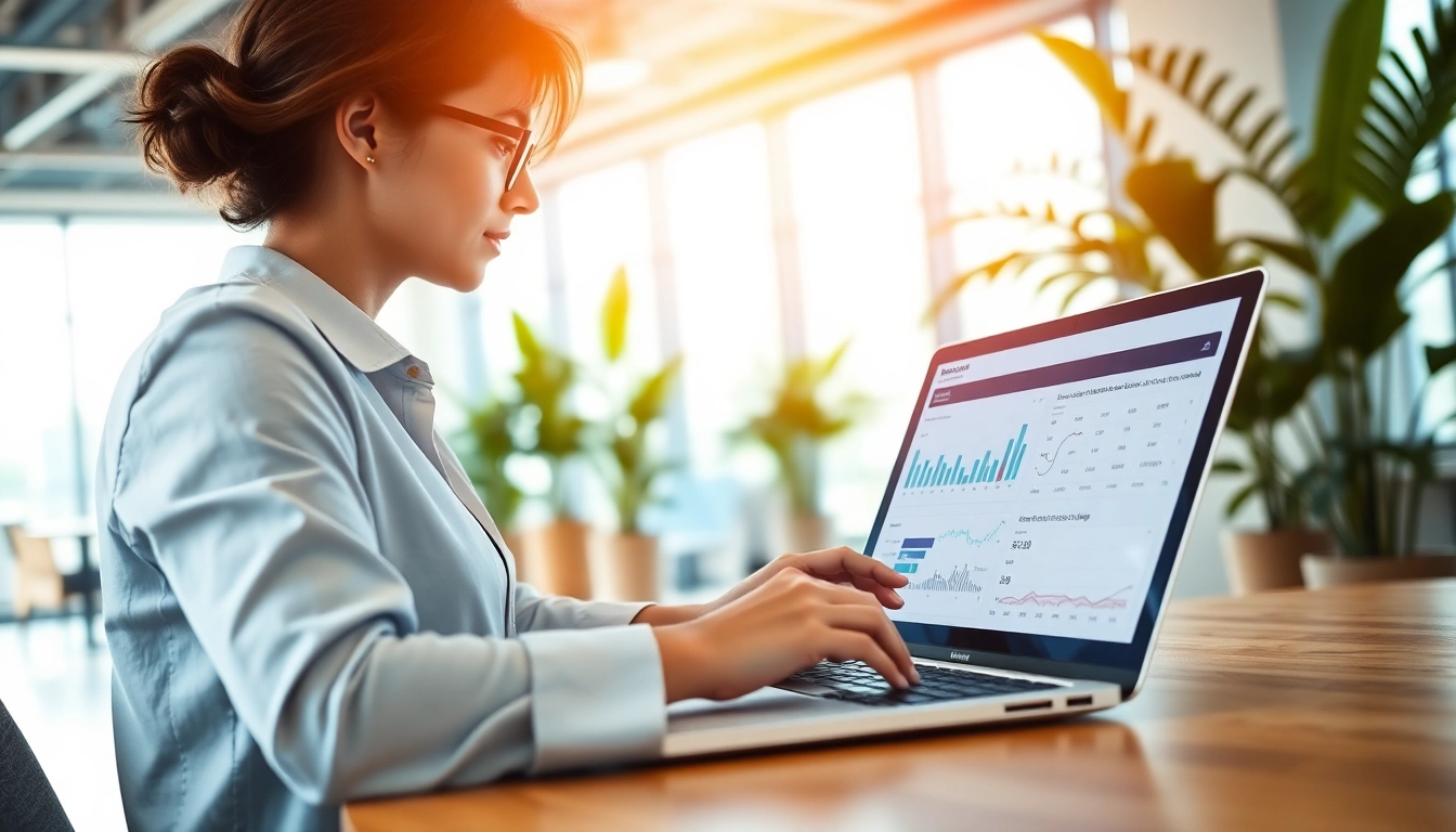 Explore business insights at https://antrepost.com featuring a journalist at work in a modern office.