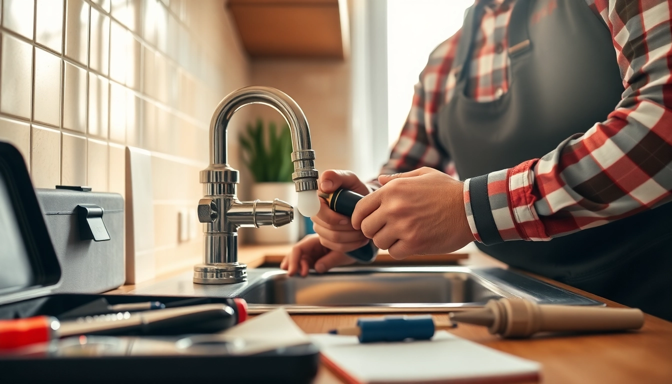 Plumbers bristol fixing a leaky sink; highlighting expert hands and tools for quality plumbing.