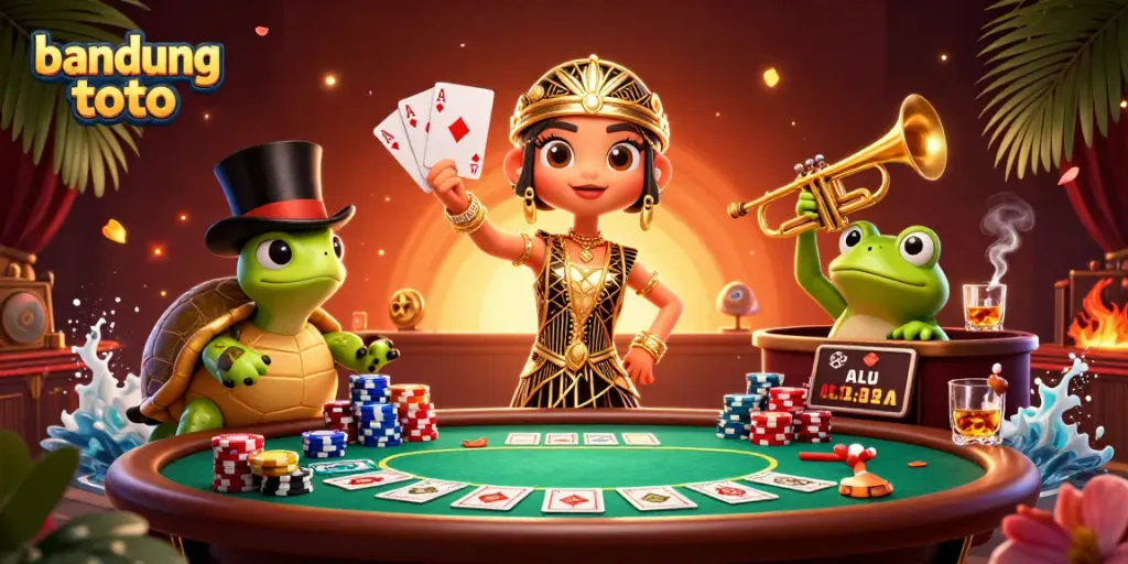 Engage with bandung toto through vibrant poker games amidst a lively speakeasy setting.