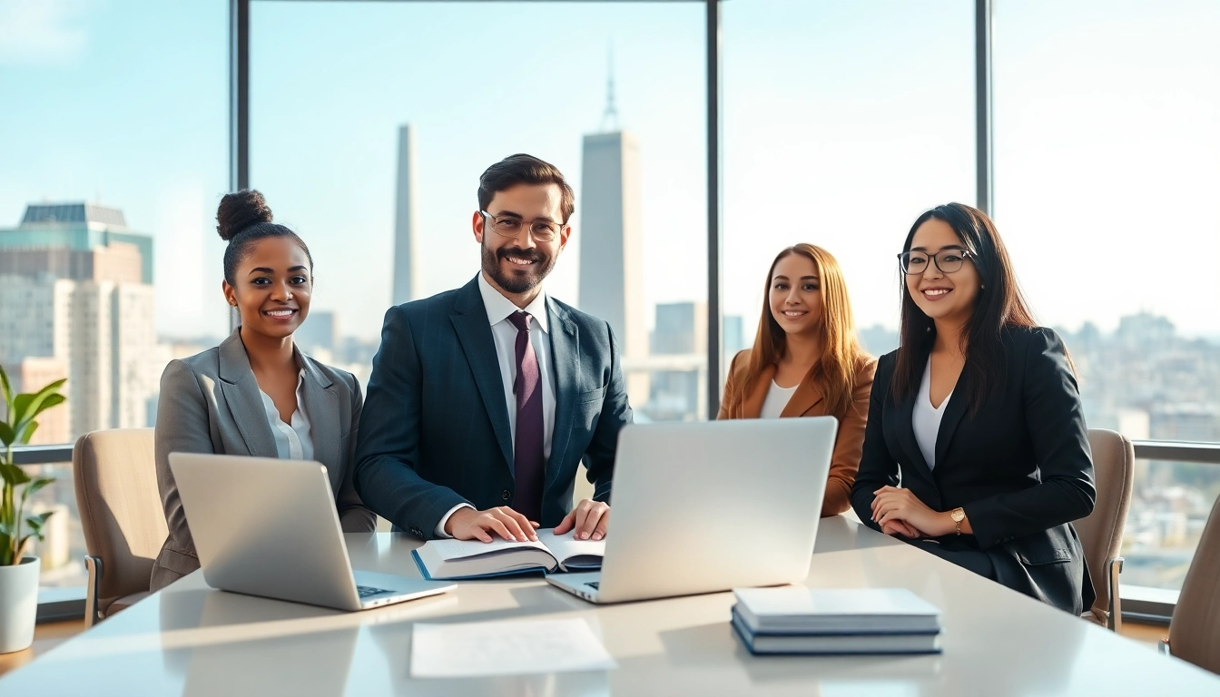 Washington DC Startup Lawyer advising entrepreneurs in a modern office setting.
