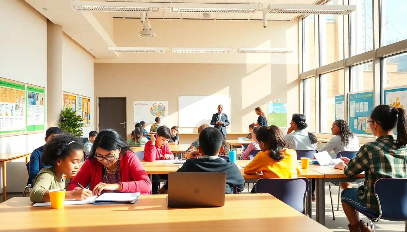 Iver Academy students collaborating in a vibrant learning environment.