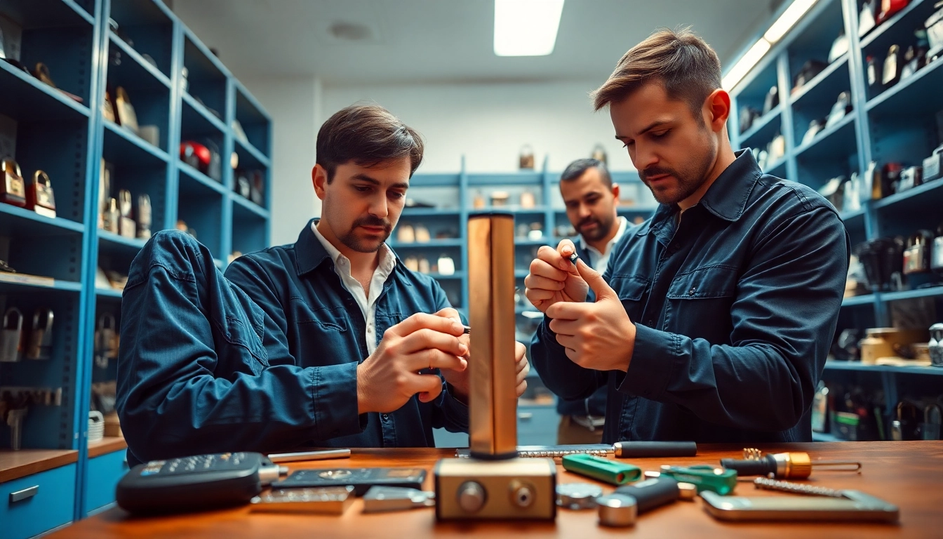 Best Commercial Locksmiths in Missouri providing expert lock solutions in a professional office setting.