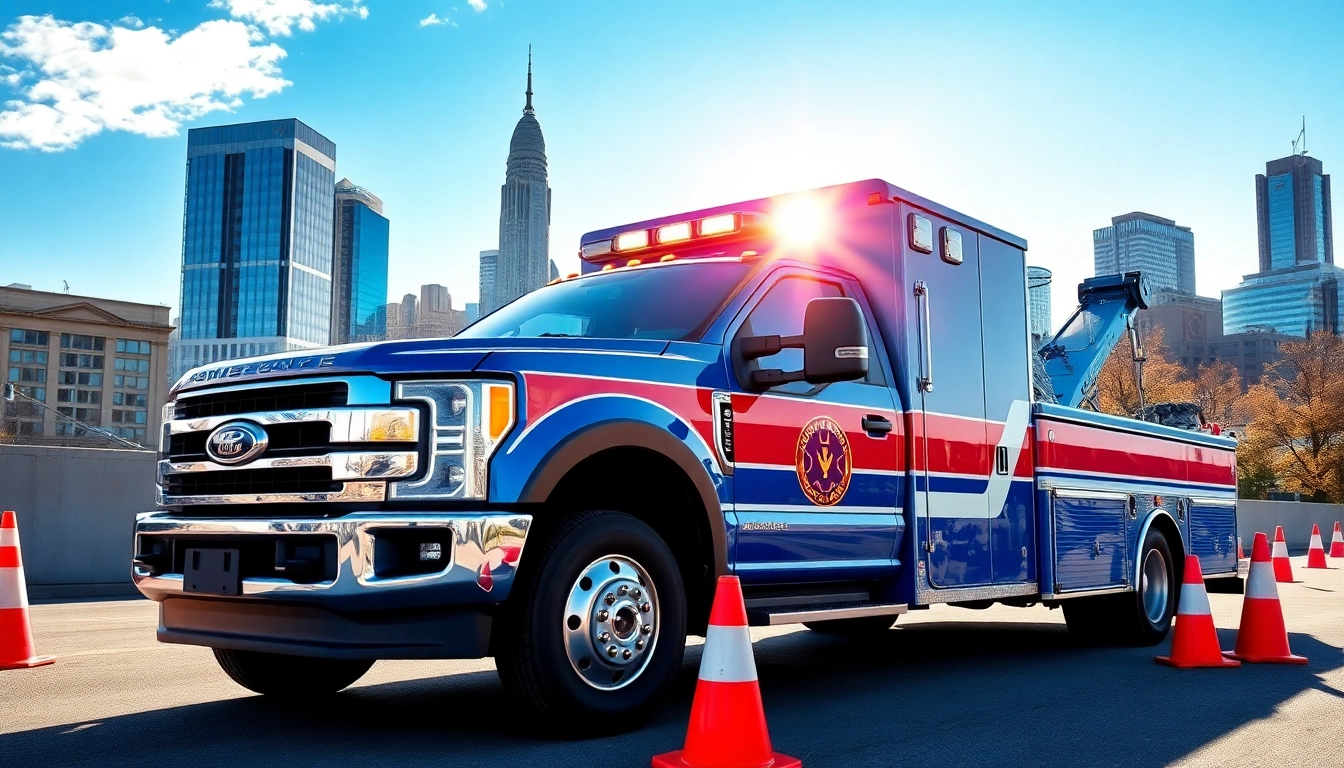 Emergency towing Nashville service providing roadside assistance in a bustling city.