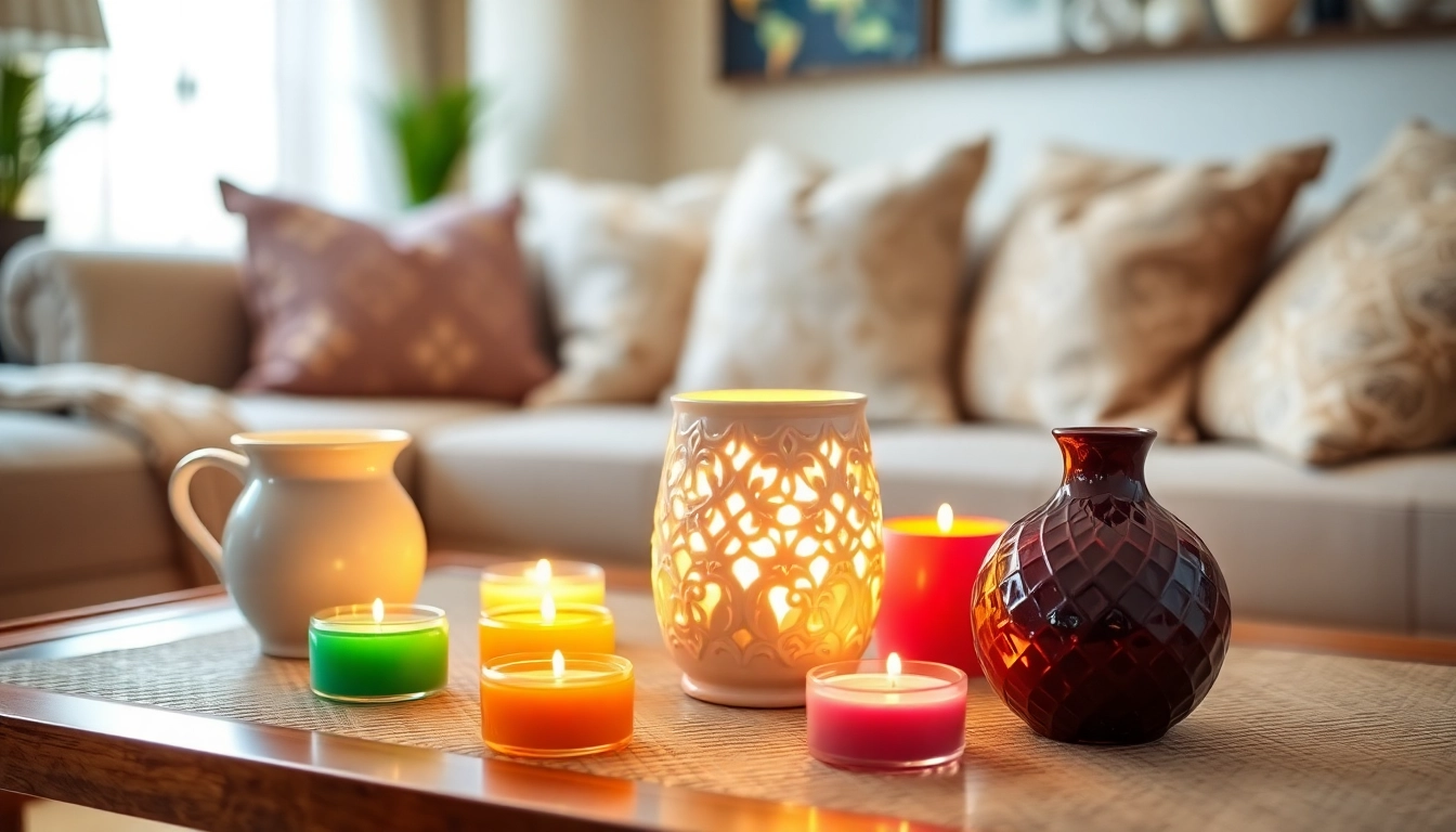 Discover various stylish wax warmers from https://www.scentswarmers.com illuminating a cozy room.