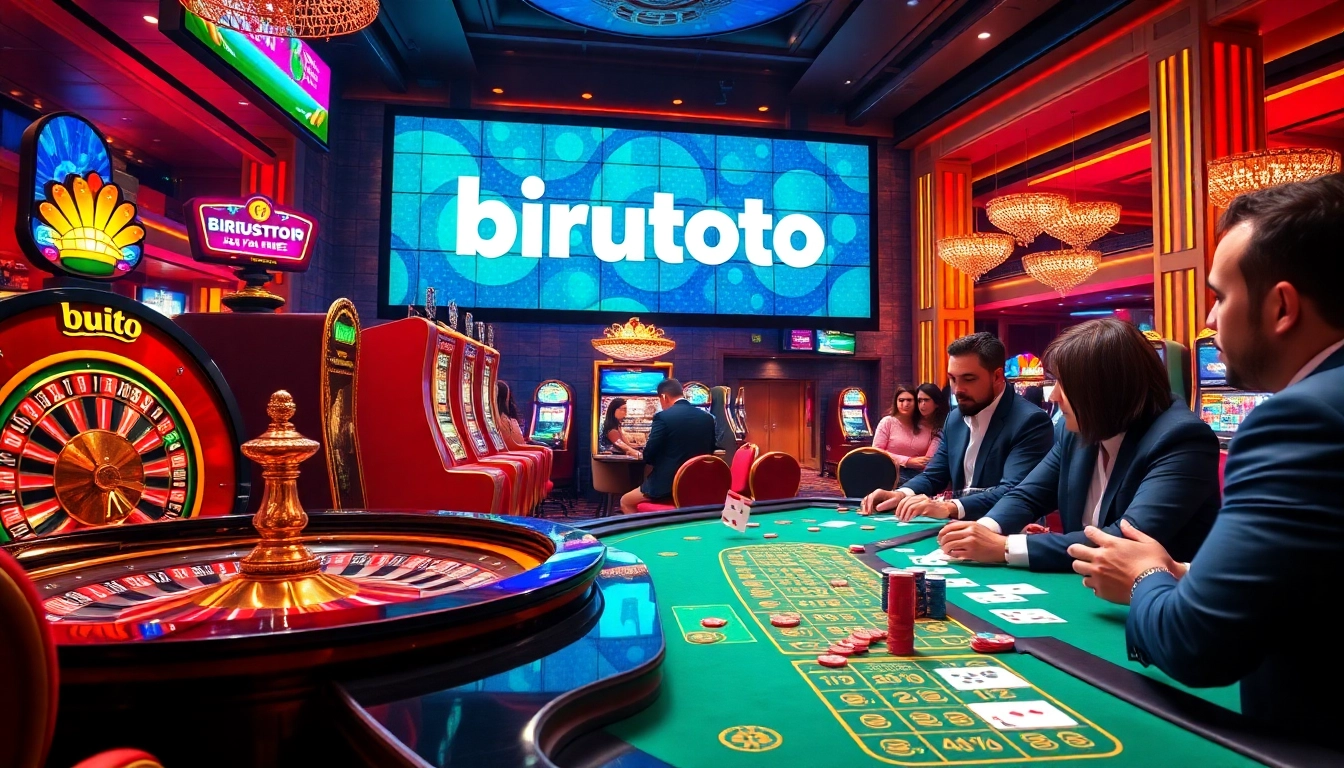 Experience thrilling gambling with birutoto as players engage at luxurious slots and tables.