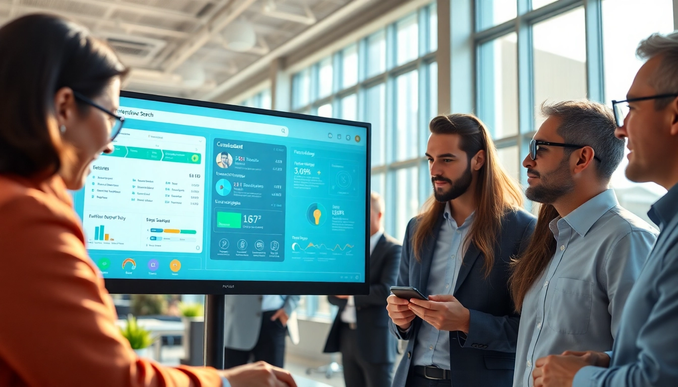 Utilizing enterprise search software for seamless information retrieval in a collaborative office.
